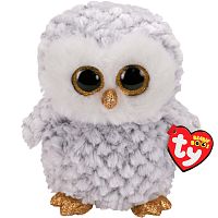 TY Мягкая игрушка Beanie Boo's Совенок Owlette / цвет белый, серый					