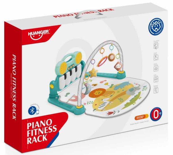 Huanger Развивающий коврик с пианино "Цирк" / цвет голубой