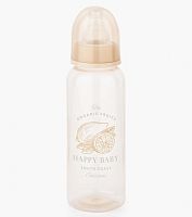 Happy Baby бутылочка с 2 силиконовыми сосками, 250 мл / цвет Beige