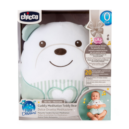 Chicco игрушка-ночник мягкая музыкальная Милый мишка