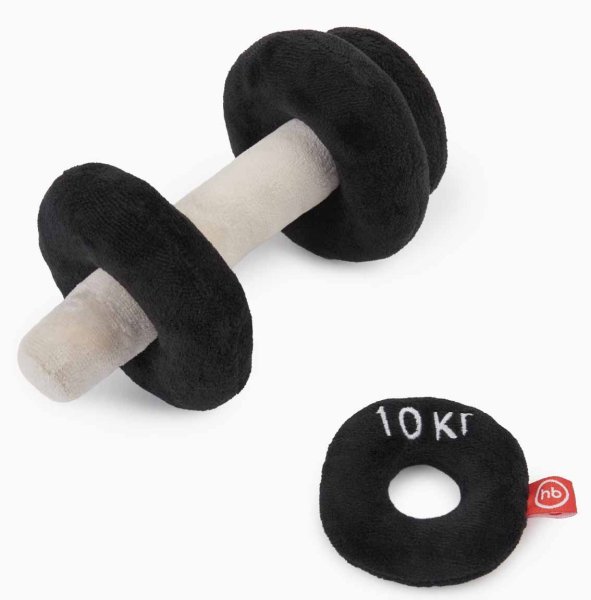 Happy Baby Игрушка-пищалка "Гантель" / цвет black (черный)