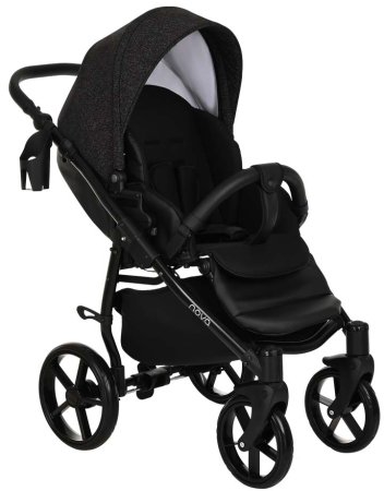 Tutis Коляска 2 в 1 Novo Reflective / цвет кожа Black - Black Reflective Print (черный)