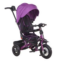 Mini trike трехколесный велосипед с поворотным сидением, надувные колеса 10"/8" / цвет purple canopy