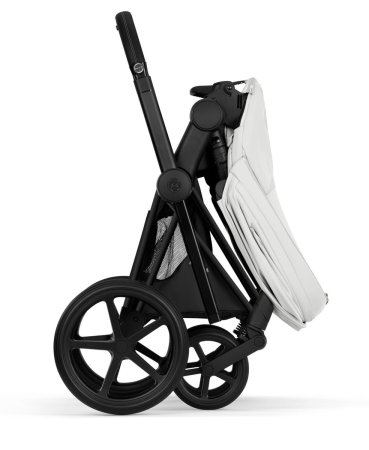 Коляска 2в1 CYBEX Priam Style Matt Black + спальный блок (Off White)