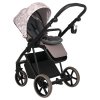ROAN Коляска 2 в1 Sol короб + прогулка Flowers Powder/Rose gold /руч.Коричневый