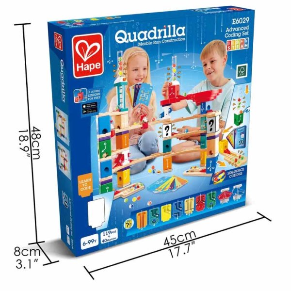 Hape Деревянный конструктор-лабиринт "Квадрилла расширенный набор"
