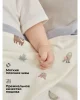Пелёнки фланелевые BUBA KIDS, 3 шт., Заповедный лес/ серый/ бежевый, 95х115