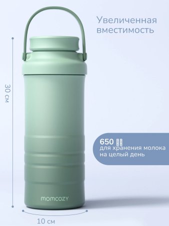 Портативный термоконтейнер для бутылочек, цвет зеленый Мамкози  Momcozy