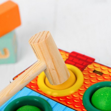 WoodLand Toys Стучалка-сортер  "Домик", с молотком