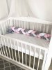 Mirakids Бортик - коса в кроватку, 120 см / цвет серо-розовый