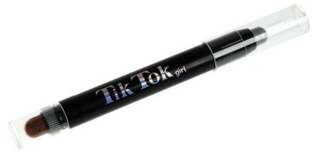 Tik Tok Girl Тени для век с кисточкой / цвет серебро