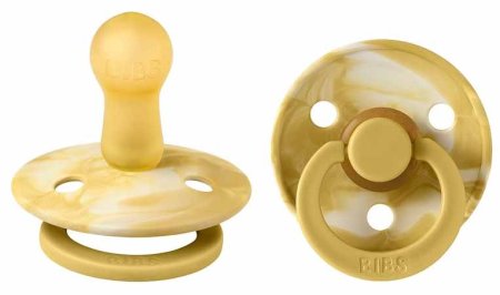 Bibs Набор пустышек Colour Tie Dye, 0-6 / цвет Mustard Ivory (горчичный)
