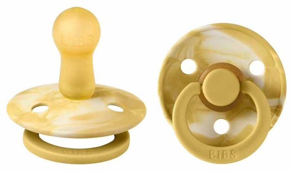 Bibs Набор пустышек Colour Tie Dye, 0-6 / цвет Mustard Ivory (горчичный)
