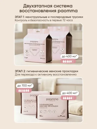 Одноразовые послеродовые трусики , M-L (7шт)