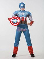 Батик Карнавальный костюм / Капитан Америка. Мстители / возраст на 8-9 лет / рост 128 см
