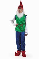 Батик Карнавальный костюм для мальчиков Гном / рост 116 см, от 6 лет / цвет зеленый, синий
