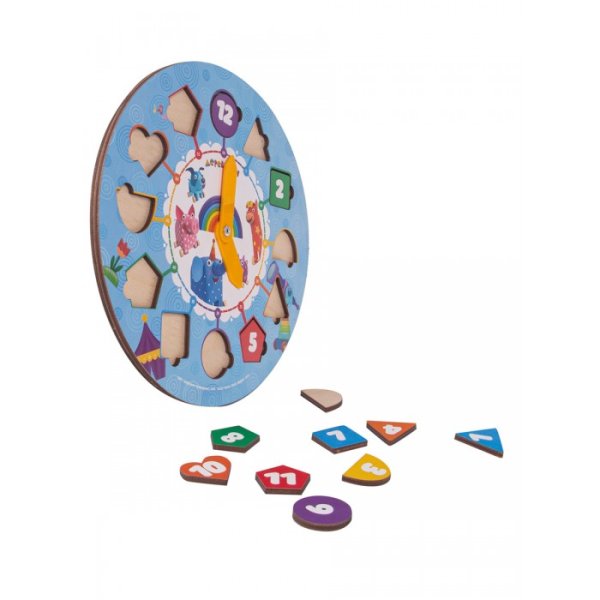 Деревяшки Игрушка Часы-сортер / цвет голубой