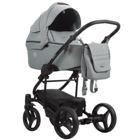 Bebetto Детская коляска 2 в 1 Torino TEX Цвет / 01 лиловый с рисунком (ткань) / рама черная