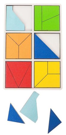 Лесная мастерская Развивающая игра "Сложи квадрат 1 уровень - усложненный"