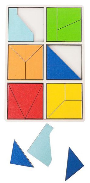 Лесная мастерская Развивающая игра "Сложи квадрат 1 уровень - усложненный"