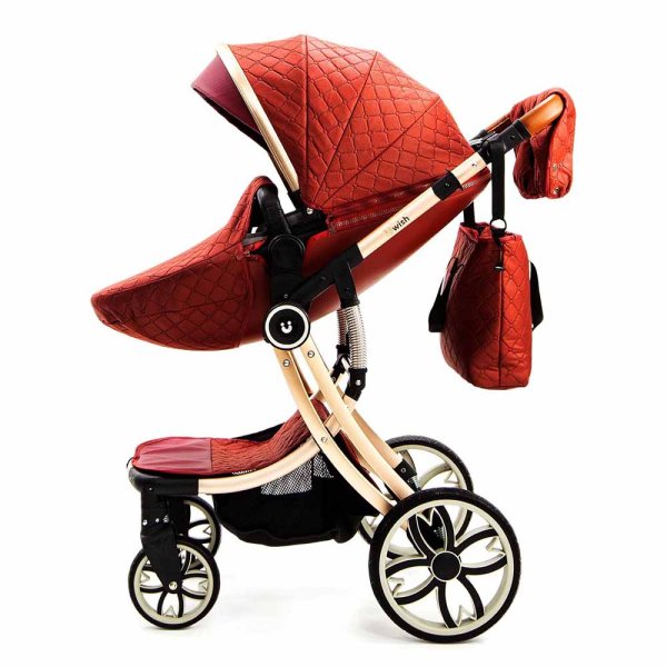 Bambini Moretti  Коляска 2 в 1 Vondoo 2, цвет / wine (красный)