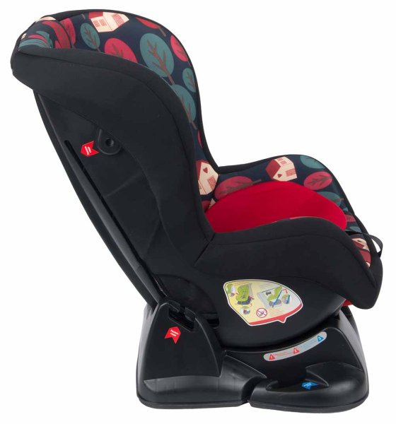 Leader Kids Автокресло Rally II, цвет / Leaf Red (красный+принт деревья)