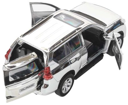 Технопарк Металлическая модель «Toyota Land Cruiser Prado» / цвет серебристый хром