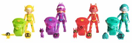 Petronix Игровой набор: 4 фигурки героев и пэтмобили