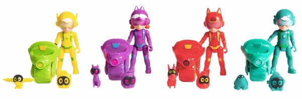 Petronix Игровой набор: 4 фигурки героев и пэтмобили
