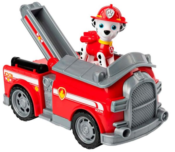 игрушка Paw Patrol Игровой набор Машинка с фигуркой Маршалл, 15 см