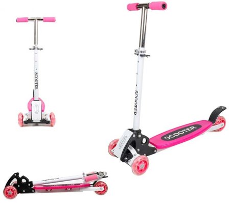Юг-тойз Складной самокат со светящимися колесами
