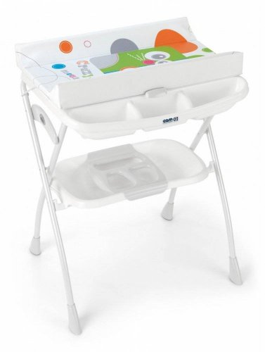 Пеленальный стол Volare Cam / цвет 235 Crazy mouse белый с цветном рисунком