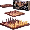 ABtoys Игра настольная Шахматы и шашки магнитные