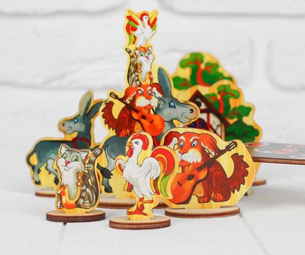 Нескучные игры Театр на столе "Бременские музыканты"