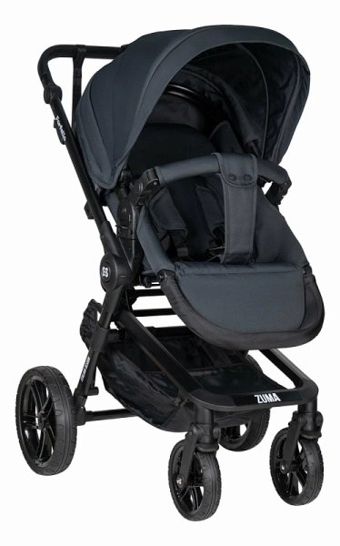 Farfello Коляска 3 в 1 Zuma Trio Comfort / цвет Total Black (черный)