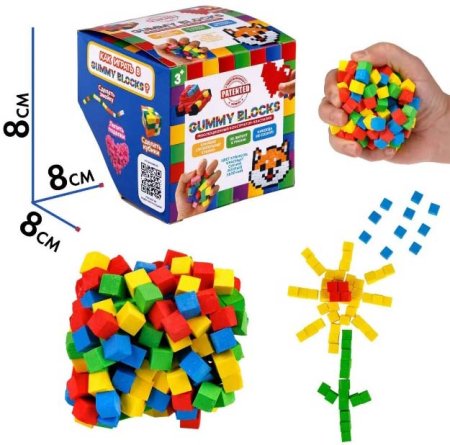 1toy Конструктор пластилин Gummy blocks, 4 цвета