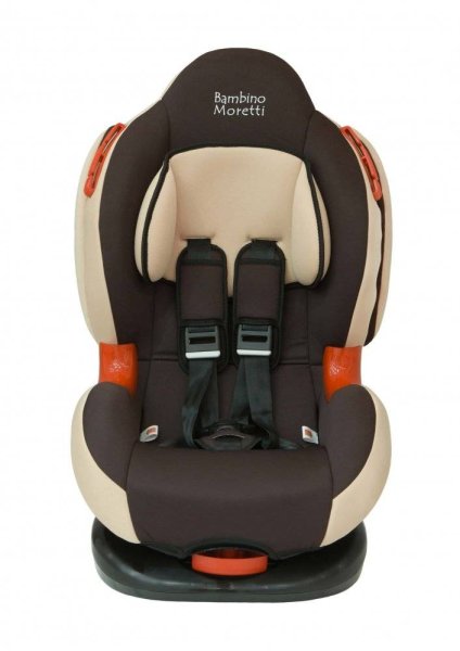 Bambino Moretti Детское автомобильное кресло BS-02 Isofix  / группа  I/II / цвет коричневый-бежевый