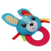 Текстильная игрушка погремушка зайка принт с кольцом функционал Умка 315947 