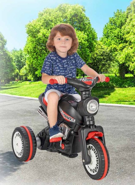 Pilsan Педальный мотоцикл Cobra / цвет Black (черный)