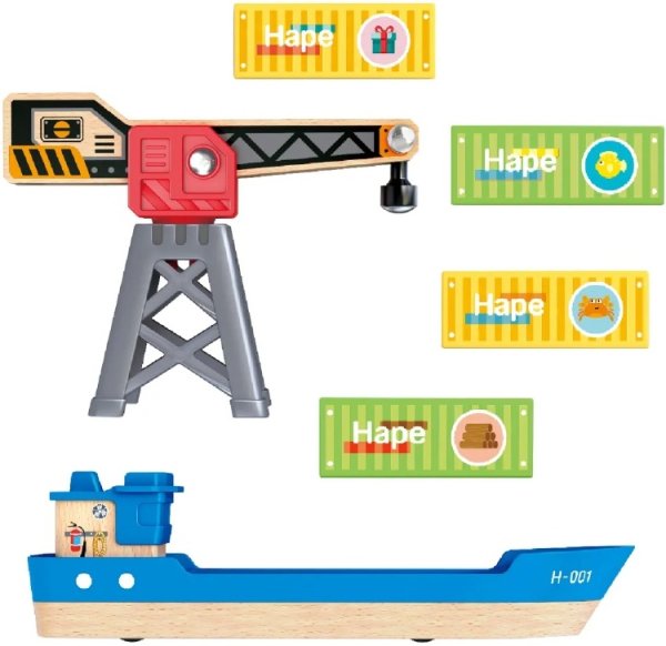 Игровой набор «У моря», Грузовой корабль и подъемный кран