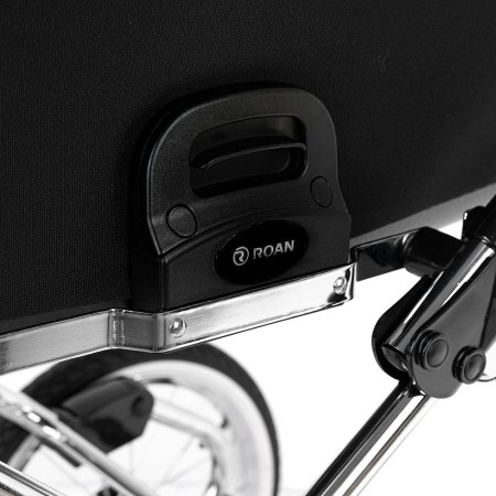 ROAN Коляска 2 в1 Bass Next Classic короб+прогул.(2 места)14d  (Caviar/Black/руч.Black)