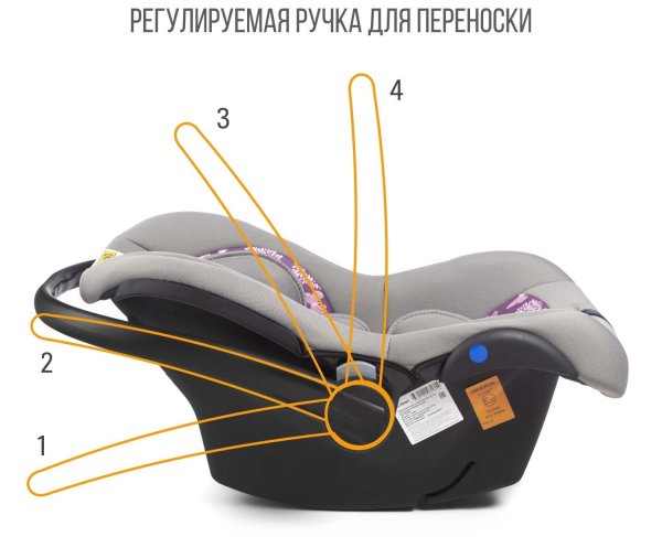 Zlatek Автокресло Colibri lux (0-13 кг) / цвет эклектико (серый)