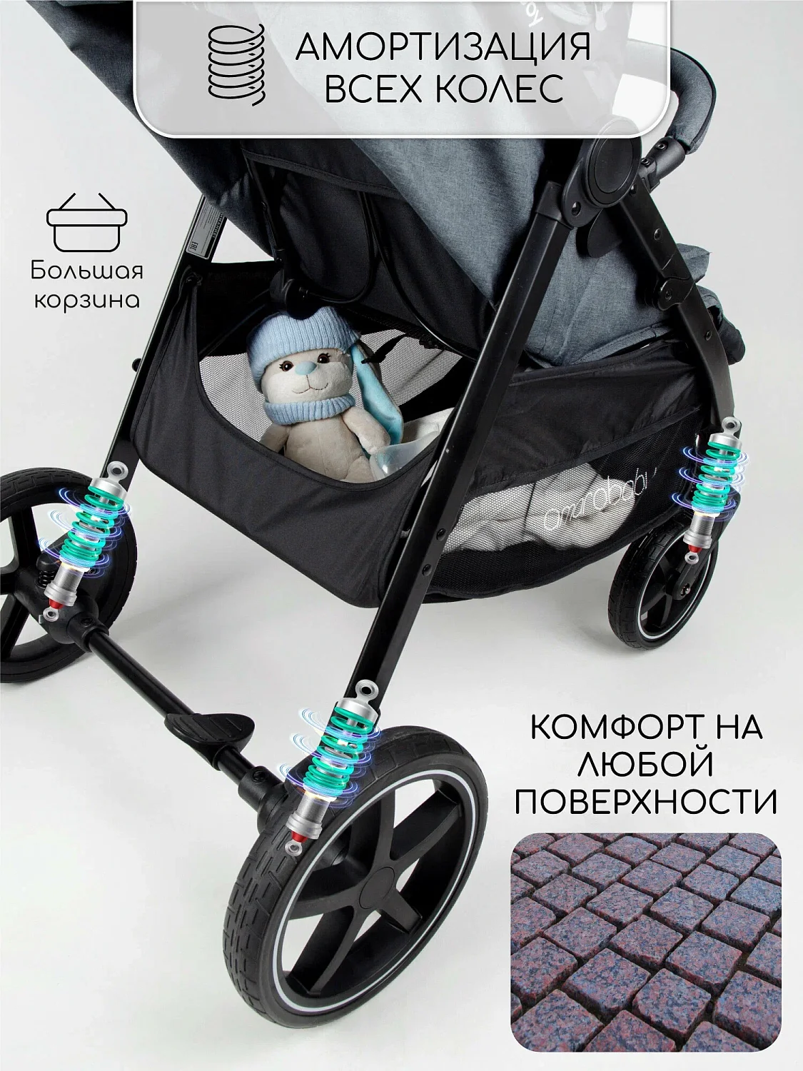 Прогул.коляска Amarobaby, Strollin'Joy