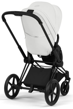 Коляска 2в1 CYBEX Priam Style Matt Black + спальный блок (Off White)