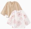 90123, Рубашка детская (beige&flowers) (р.62-68)