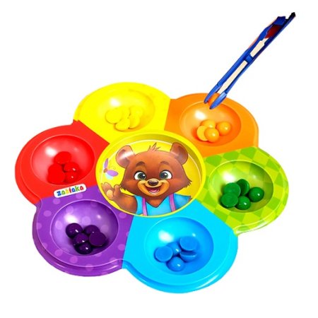 Zabiaka Сортер на 6 цветов "Мишкины конфетки" с пинцетом