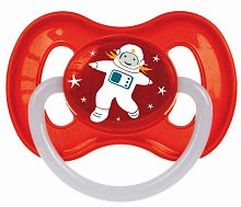 Canpol Babies Пустышка Space круглая латексная, 6-18 месяцев / цвет красный					