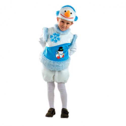 Карнавальный костюм /  Снеговик снежный /возраст на 4-5 лет / рост 110 см