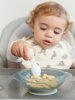 Happy Baby Тарелка на присоске с крышкой / цвет sage/шалфей