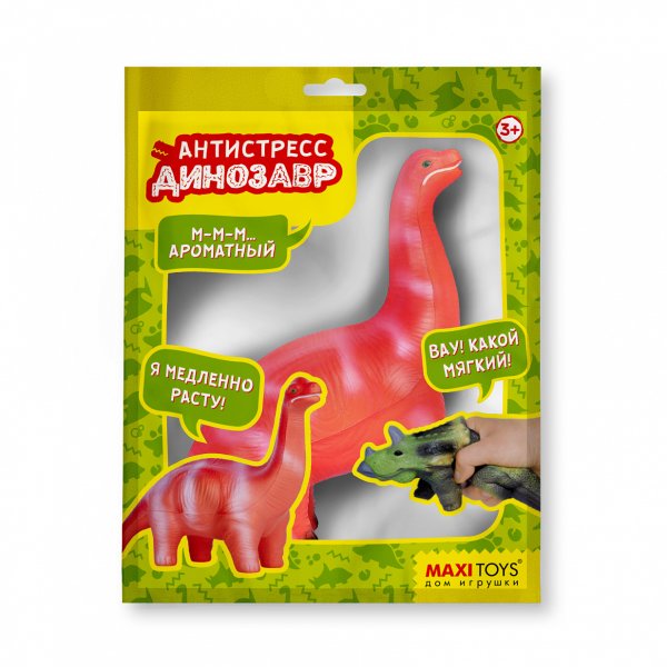 Maxitoys игрушка Антистресс-Динозавр "Брахиозавр"